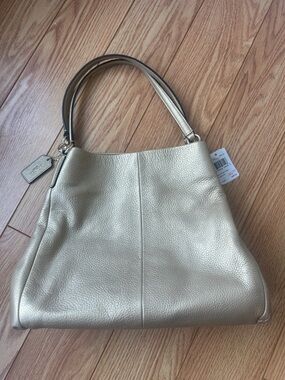 Coach Gold Leather Hobo Bag